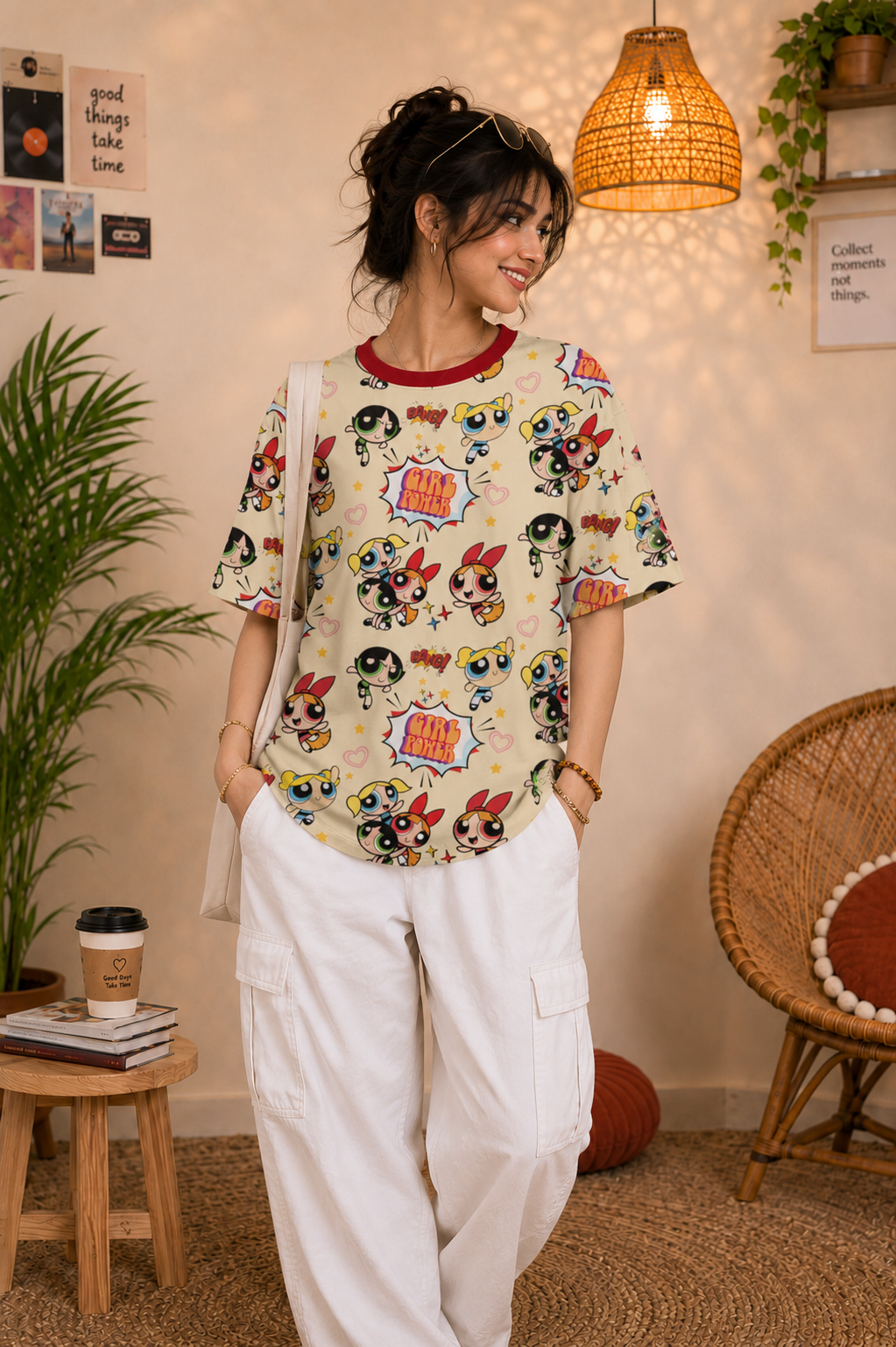 Girl Power All-Over Print Oversized T-Shirt | Unisex