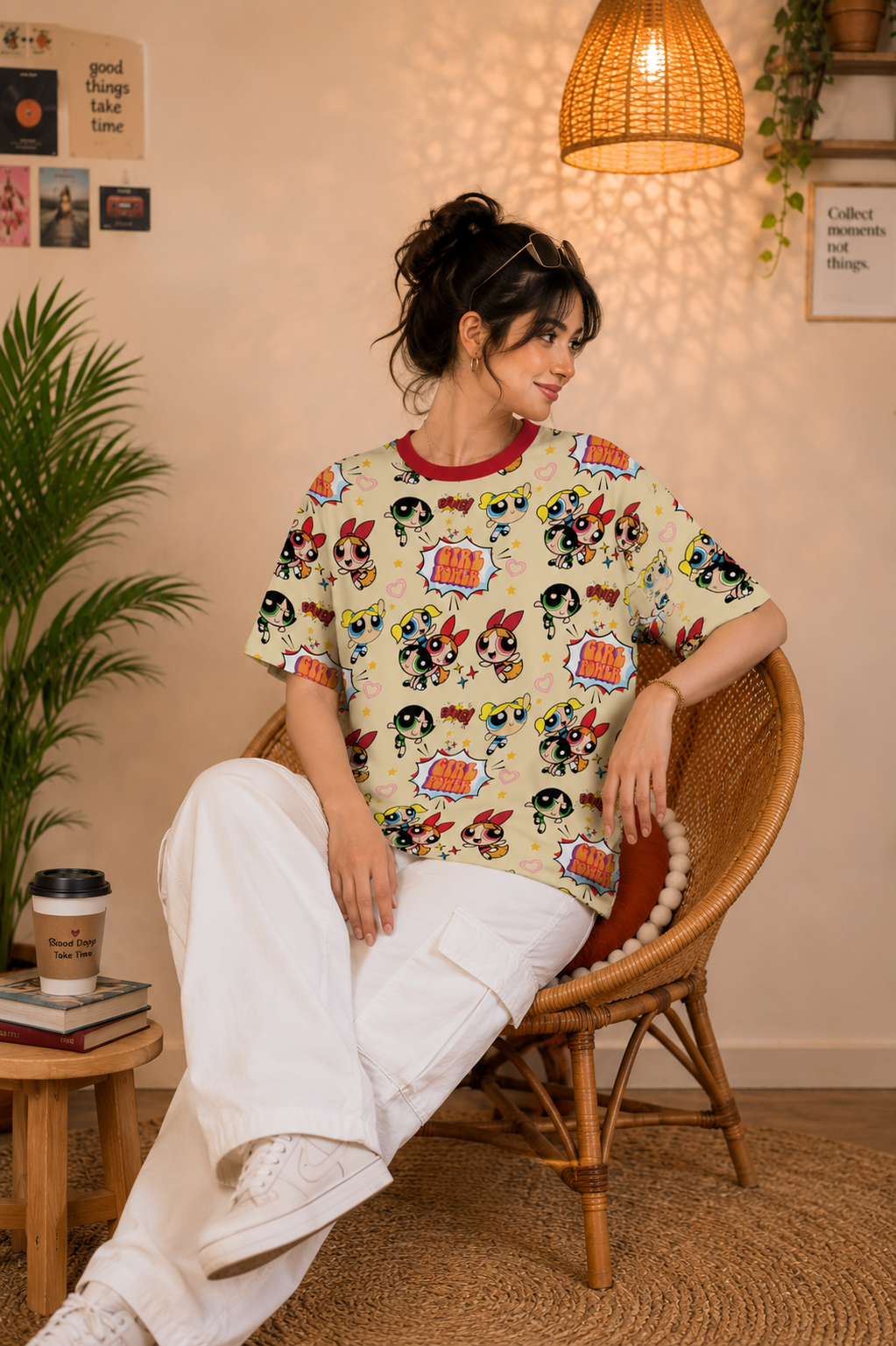 Girl Power All-Over Print Oversized T-Shirt | Unisex
