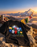 Chasing First Light – Hills Prayer Flag Oversized Terry Tee