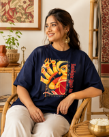 Mahalaya Heritage TShirt | Oversized Bengali Durga Puja Cotton | Unisex T-Shirt